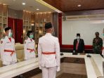 Paskibra Sumut 2020 Dikukuhkan, Upacara Hari Kemerdekaan Digelar di Halaman Kantor Gubernur