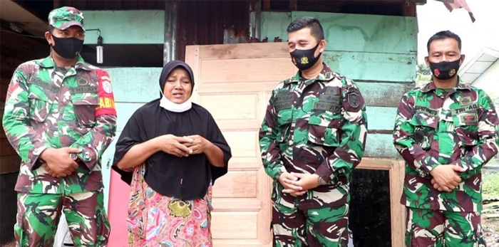 Dandim 0104/Atim Tinjau Bedah Rumah di Langsa Barat