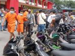 40 Unit Sepadamotor Barang Bukti Ada di Polsek Sanggulung