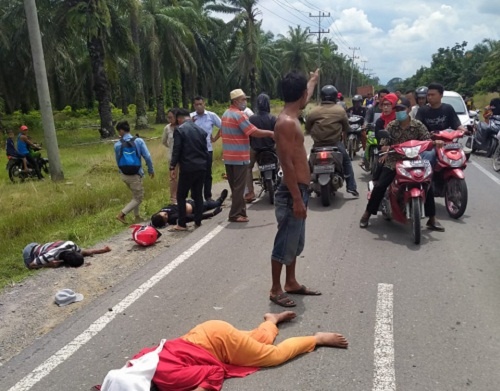 Kecelakaan Lalulintas di jalan Padang Tualang-Serangan Kabupaten Langkat