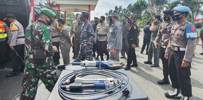 Danlantamal Hadiri Apel Kesiapan Penanganan Bencana Alam di Wilayah Kepri