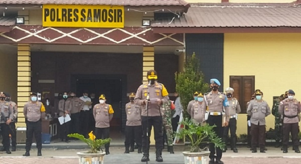 Kapolres Samosir Pimpin Apel persiapan pengamanan Pilkada 2020