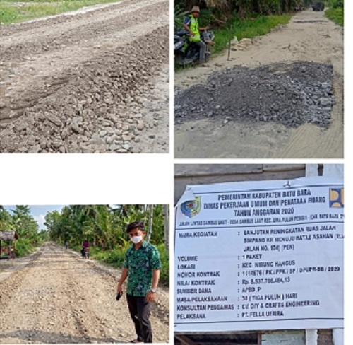 Lokasi Proyek Peningkatan Ruas Jalan PUPR Batubara