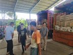 Bantuan Polda Sumut diangkut truck container menuju Sulbar