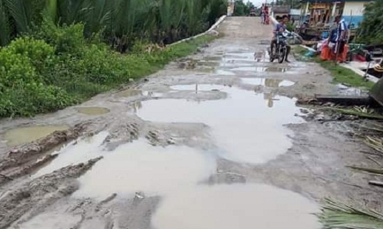 Gambar Jalan menuju Pantai Galuh di Kabupaten Batu Bara