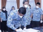 Sekda Heri Wahyudi Pimpin Sertijab Dinas Kesehatan Labusel