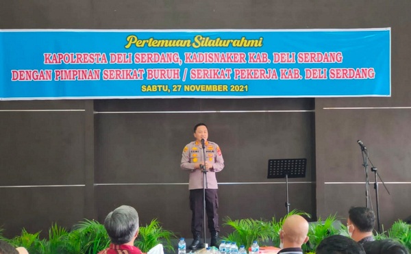 kapolresta deli serdamg silaturahmi