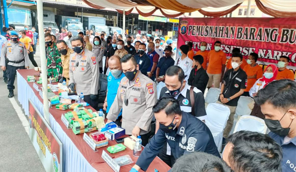 Selama 1,5 Tahun Polrestabes Amankan 350 Kg Sabu-sabu