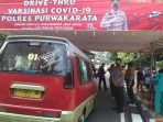 Polres Purwakarta Buka Gerai Vaksinasi Drive Thru Presisi