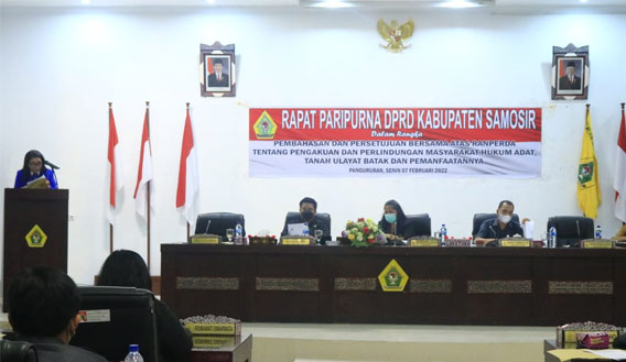 DPRD Samosir Gelar Ranperda Pengakuan dan Perlindungan Masyarakat Hukum Adat