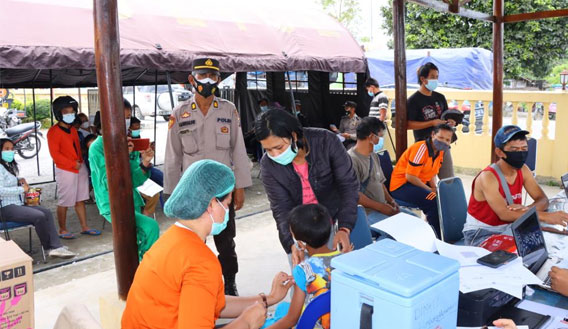 Polres Humbahas Ajak Warga Gelorakan Vaksinasi