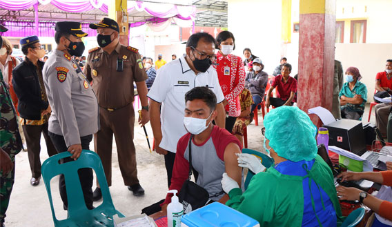 Polres Humbahas Gelar Gebyar Vaksinasi Booster Serentak