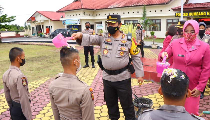 kapolres humbahas sambut bintara