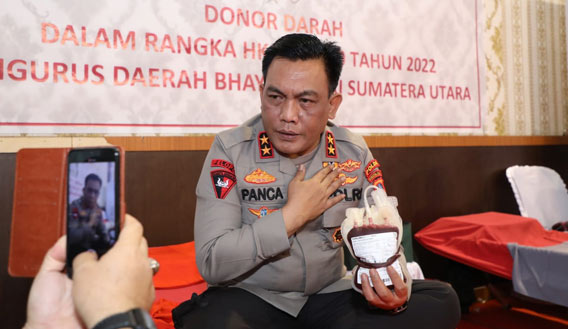 Gelar Donor Darah, Polda Sumut Sumbang 3.905 Kantong