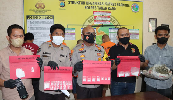 Polres Tanah Karo Gagalkan Peredaran Ratusan Gram Narkotika
