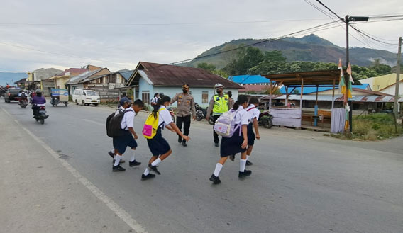 Polres Samosir Turunkan Personel di Sejumlah Titik Strong Point