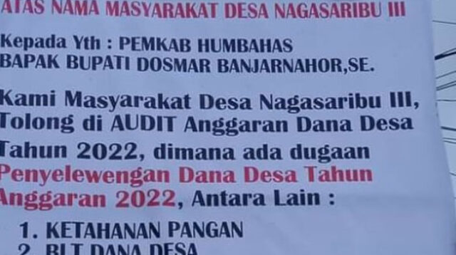 Tak Puas, Masyarakat Nagasaribu III Demo Kades