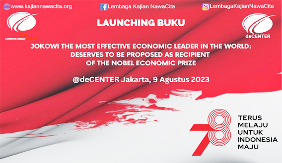 Launching Buku, Mengusul Jokowi Menerima Nobel Ekonomi