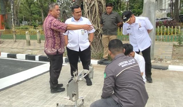 Perempatan Sudirman Medan Selesai Jalani Uji Kekesatan Jalan