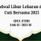 Ini Jadwal Libur Lebaran 2025 untuk ASN, BUMN dan Swasta