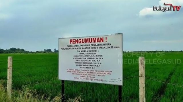 Pemagaran Lahan Sengketa 34 Ha di Kecamatan Perbaungan Diprotes