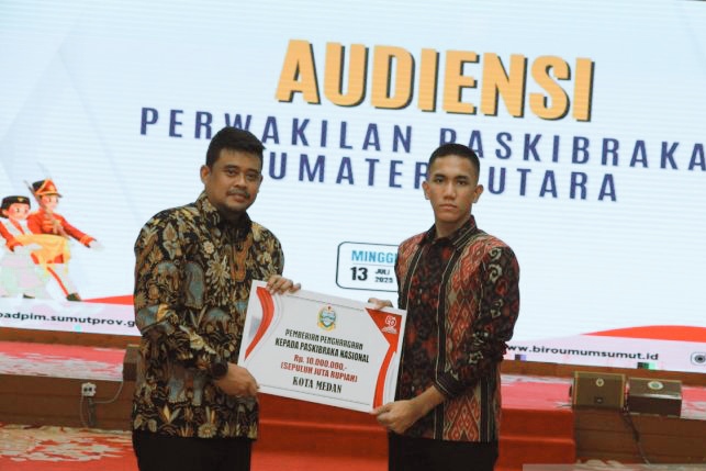 Bobby Nasution Beri Suntikan Semangat Anggota Paskibraka Nasional Asal Sumut