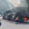 Satu Unit Bus Terbakar di Jalur Medan-Berastagi, Diduga Akibat Korsleting Listrik