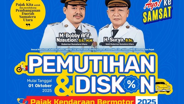 Program Pemutihan Pajak Kendaraan di Sumut Hingga Desember 2025