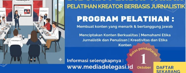 Media Delegasi Bekali Kreator Konten Teknik Dasar Jurnalistik
