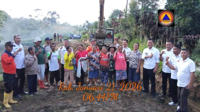 Longsor Dusun III Janji Nagodang Tuntas Ditangani BPBD Humbang Hasundutan