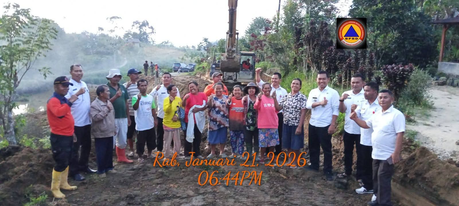 Longsor Dusun III Janji Nagodang Tuntas Ditangani BPBD Humbang Hasundutan