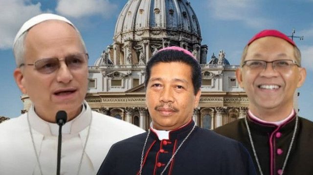 Mundur: Paus Leo XIV menerima pengunduran diri Mgr Paskalis Bruno Syukur OFM (kanan) dari Uskup Bogor dan menunjuk Mgr Christophorus Tri Harsono sebagai pengganti. (Foto: IG Pers Takhta Suci)