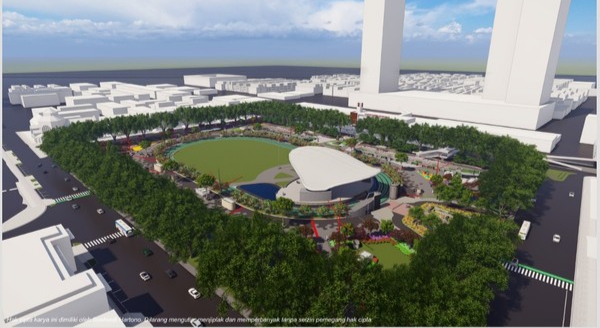 Temuan BPK Proyek Revitalisasi Lapangan Merdeka Medan masih tanda tanya.