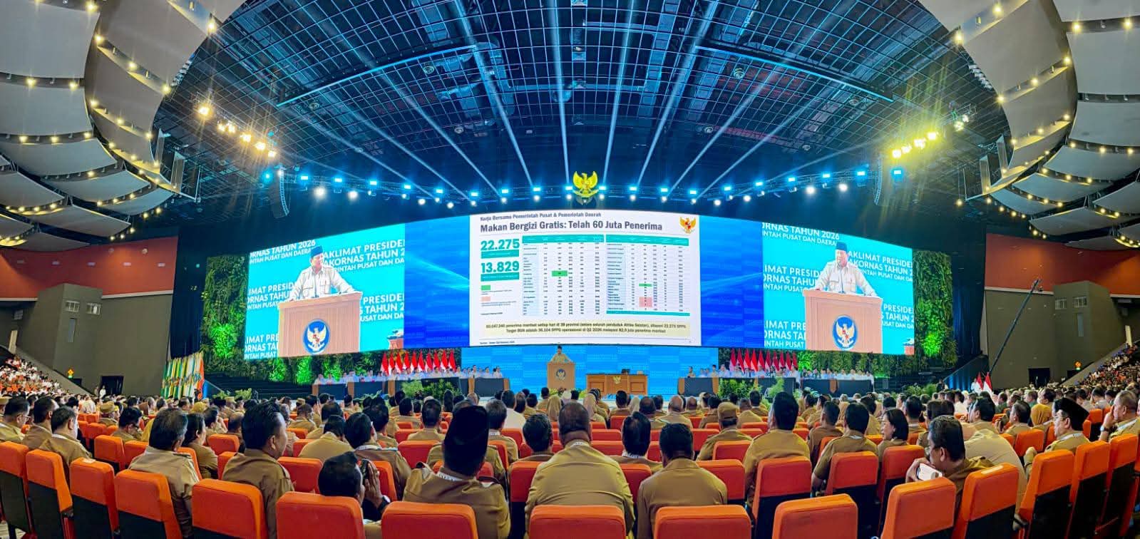 Bupati Humbang Hasundutan bersama Forkopimda Hadiri Rakornas Pemerintah Pusat dan Daerah