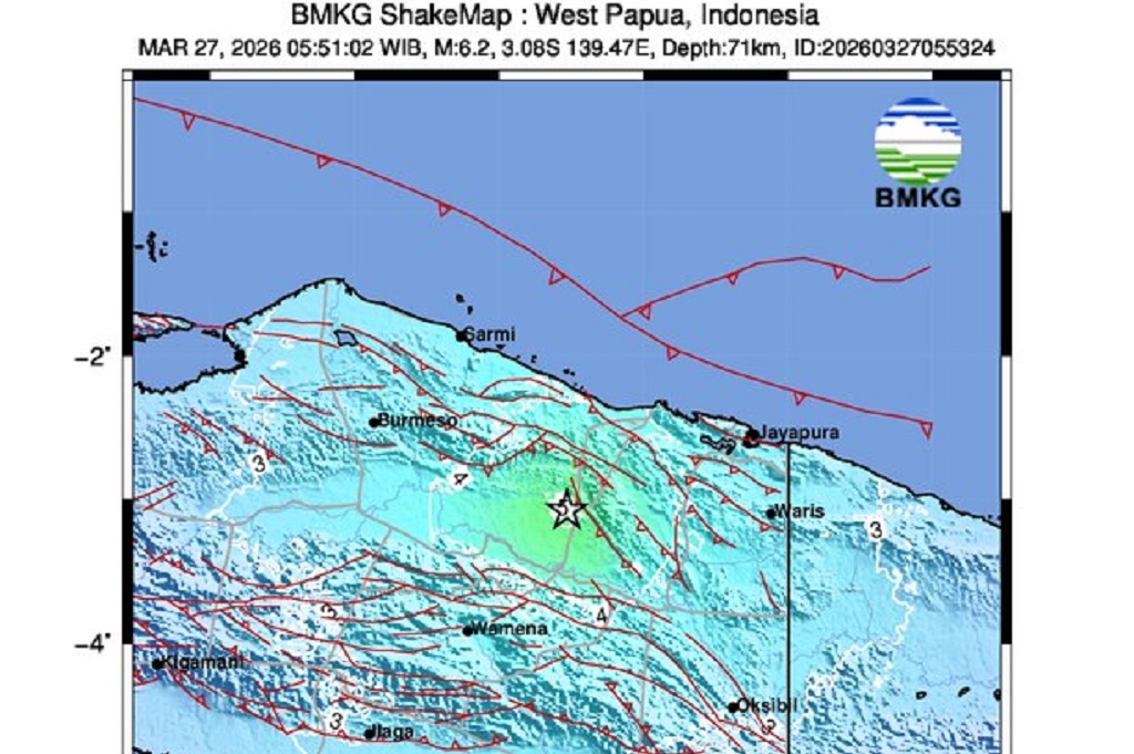 Gempa Dangkal Yalimo Papua