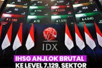 Indeks Harga Saham Gabungan (IHSG) tercatat mengalami penurunan yang cukup signifikan atau ambruk. Foto: Ist.