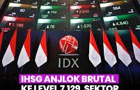 Indeks Harga Saham Gabungan (IHSG) tercatat mengalami penurunan yang cukup signifikan atau ambruk. Foto: Ist.