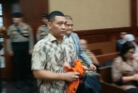 Irvian Bobby Mahendro atau sultan Kemnaker dalam sidang pemerasan pengurusan sertifikasi K3. Foto: Ist.