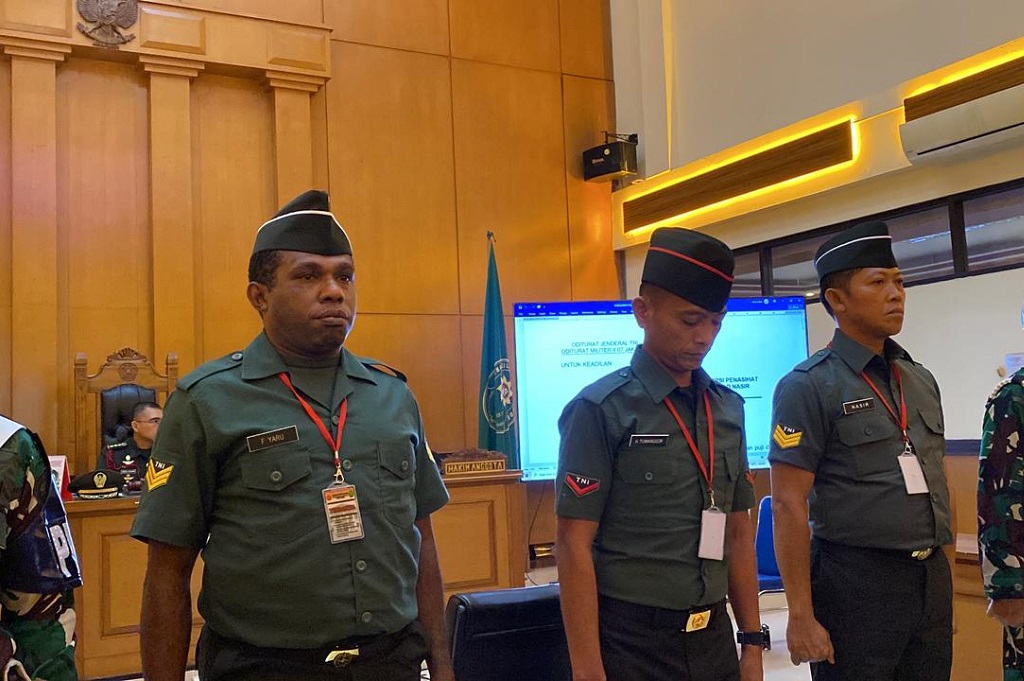tiga_terdakwa_kasus_pembunuhan_berencana Persidangan Militer