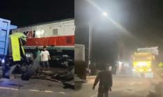 Truk Mogok di Rel Usai Nekat Melintas Saat Sirene Bunyi, KA Dhoho Tabrak Keras