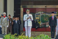 Wali Kota Medan Rico Waas Pimpin Upacara Hari Otonomi Daerah ke-30 di halaman Kantor Wali Kota Medan, Senin (27/4/2026). Foto: Ist.