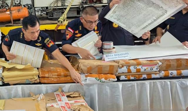 ​Sinergi Bea Cukai dan TNI Gagalkan Peredaran Pita Cukai Palsu Senilai Rp 570 Miliar. (Foto:Ist) 