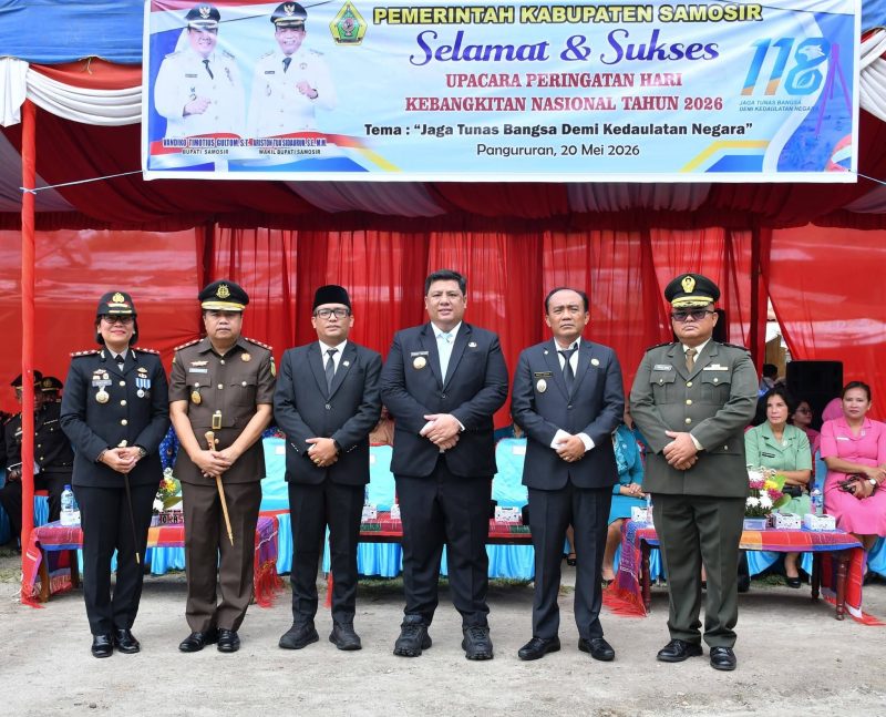 Bupati Samosir Pimpin Upacara Harkitnas 2026, Ajak Generasi Muda Bangkit di Era Digital. (Foto Ist) 