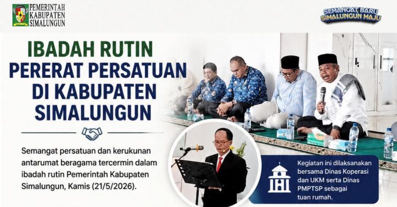 Pelaksanaan Ibadah ASN Pemkab Simalungun: Perbedaan Keyakinan Tidak Menjadi Pemisah. (Foto:Ist) 