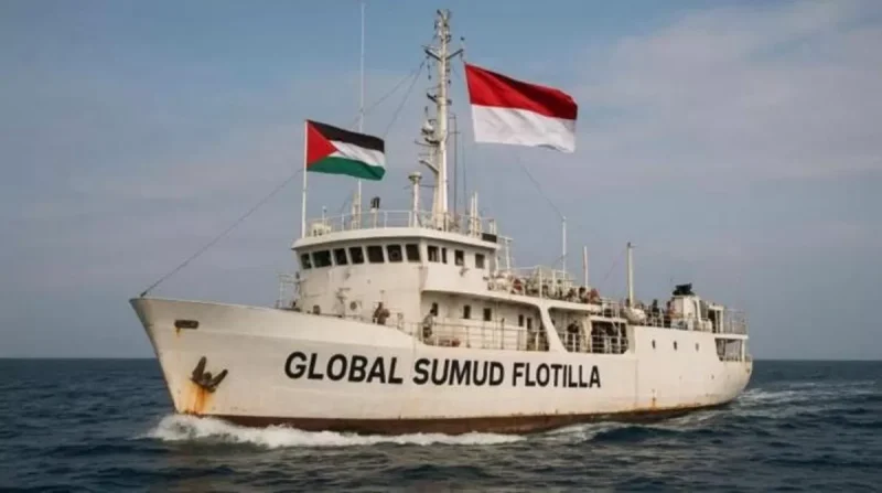 Ilustrasi Kapal Global Sumud Flotilla. Foto: Ist.