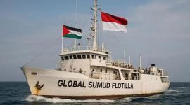 Ilustrasi kapal Global Sumud Flotilla. Foto: Ist.