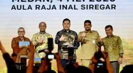 Acara pengukuhan Kepala Kantor LPS I Medan di Aula Raja Inal Siregar, Kantor Gubernur Sumut, Senin (4/5/2026). Foto: Ist.