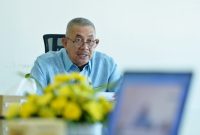 Penjabat Sekretaris Daerah Provinsi Sumatera Utara Sulaiman Harahap membuka Webinar “Smart ASN: Kerja Cerdas dengan AI” yang diselenggarakan BPSDM Sumut secara virtual di Kantor Gubernur Sumut, Medan, Selasa (26/5/2026). Foto: Ist.