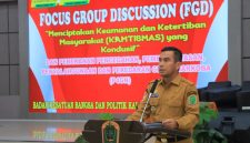 Wakil Bupati Labuhanbatu Utara, Dr. H. Samsul Tanjung, ST., MH, menyampaikan amanah Bupati saat membuka kegiatan Focus Group Discussion (FGD) bertema 