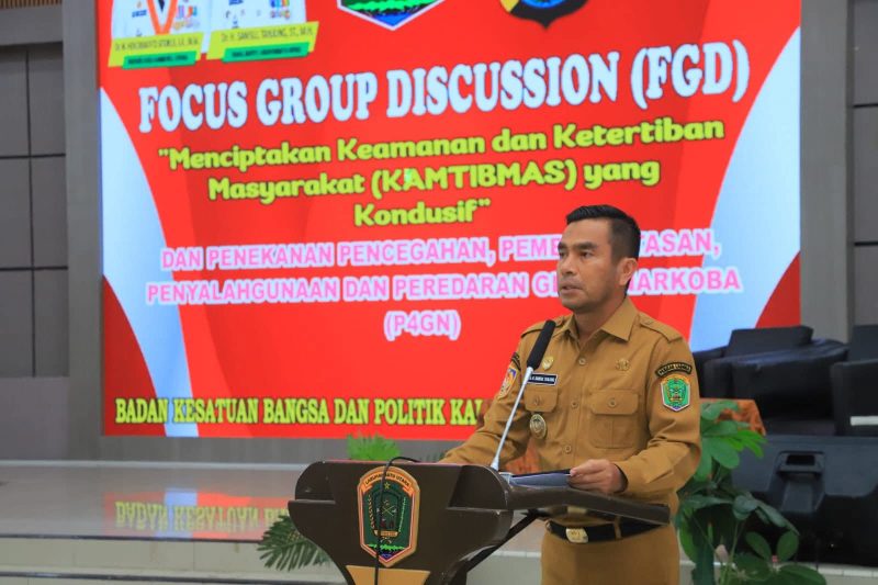 Wakil Bupati Labuhanbatu Utara, Dr. H. Samsul Tanjung, ST., MH, menyampaikan amanah Bupati saat membuka kegiatan Focus Group Discussion (FGD) bertema 